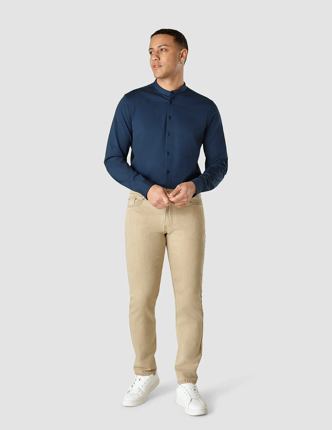 Classic Shirt Mandarin Collar Navy sold by Shaping New Tomorrow product image thumbnail 2