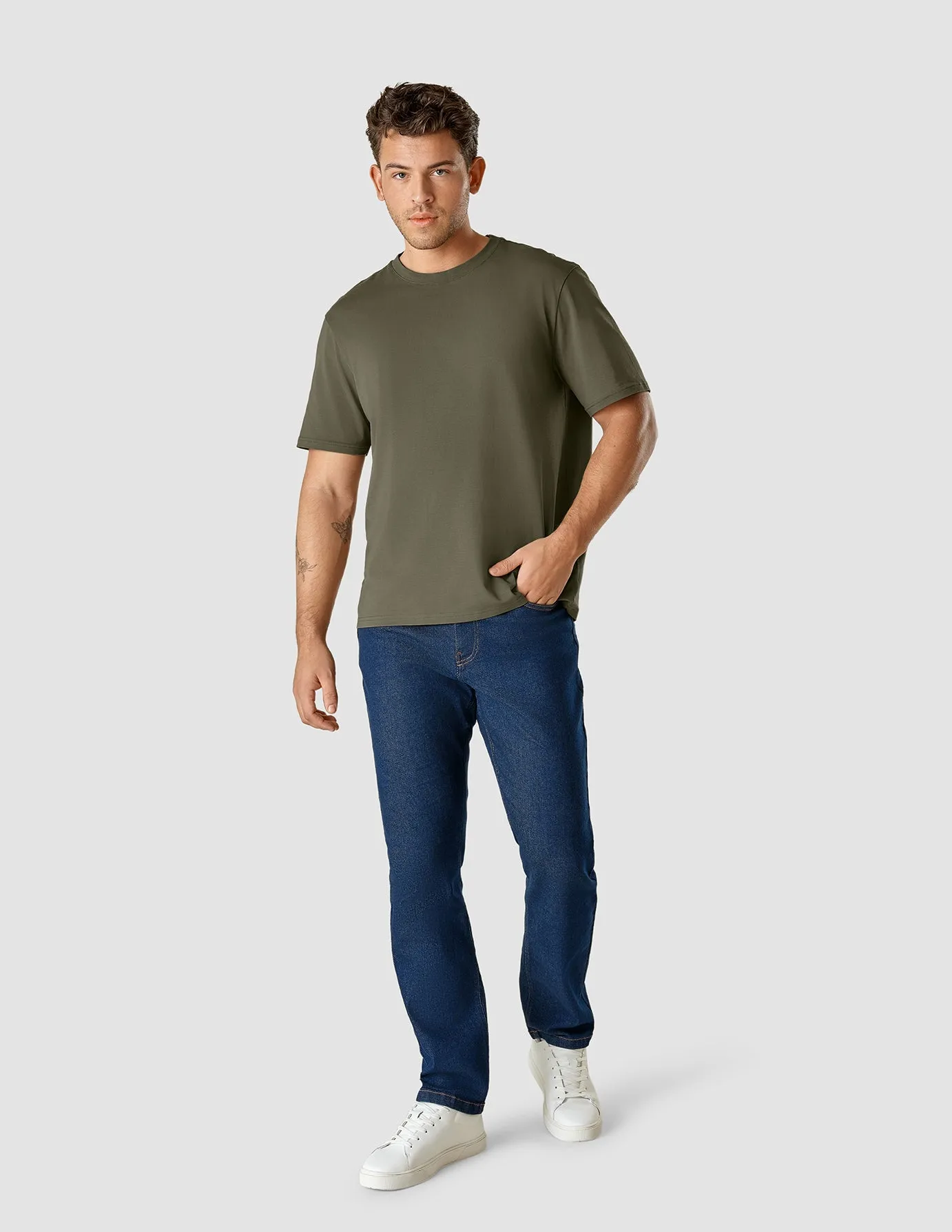 Supima T-Shirt Box Fit Remote Green sold by Shaping New Tomorrow product image thumbnail 2