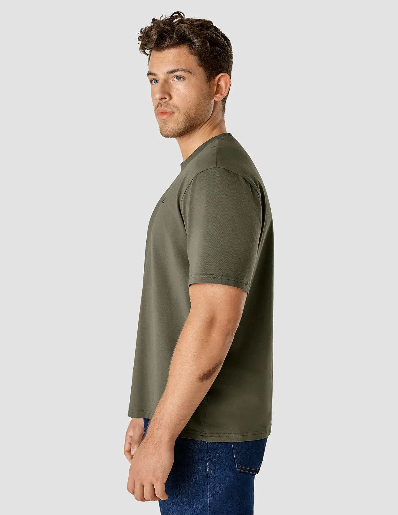 Supima T-Shirt Box Fit Legacy Remote Green sold by Shaping New Tomorrow product image thumbnail 5