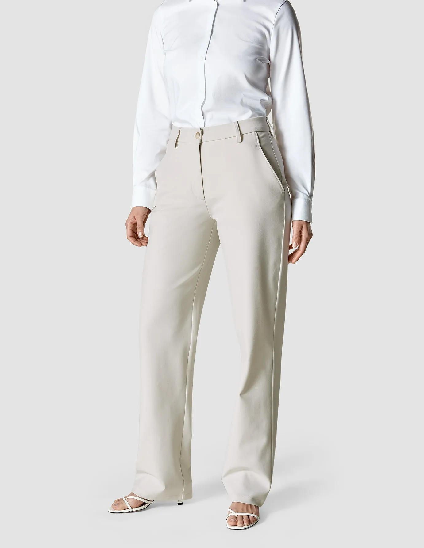 Essential Pants Straight Off White sold by Shaping New Tomorrow