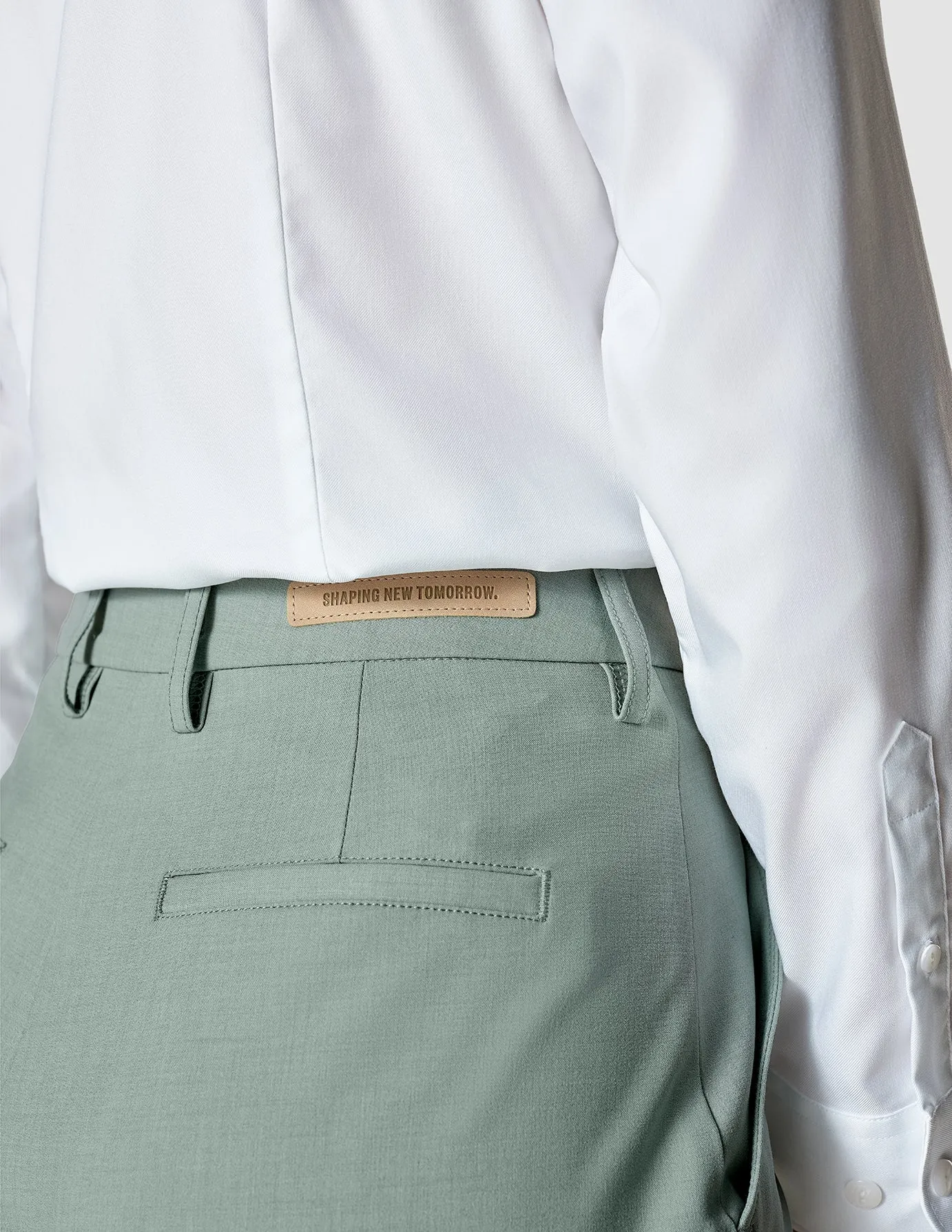 Essential Pants Straight Calm Green Melange sold by Shaping New Tomorrow product image thumbnail 5