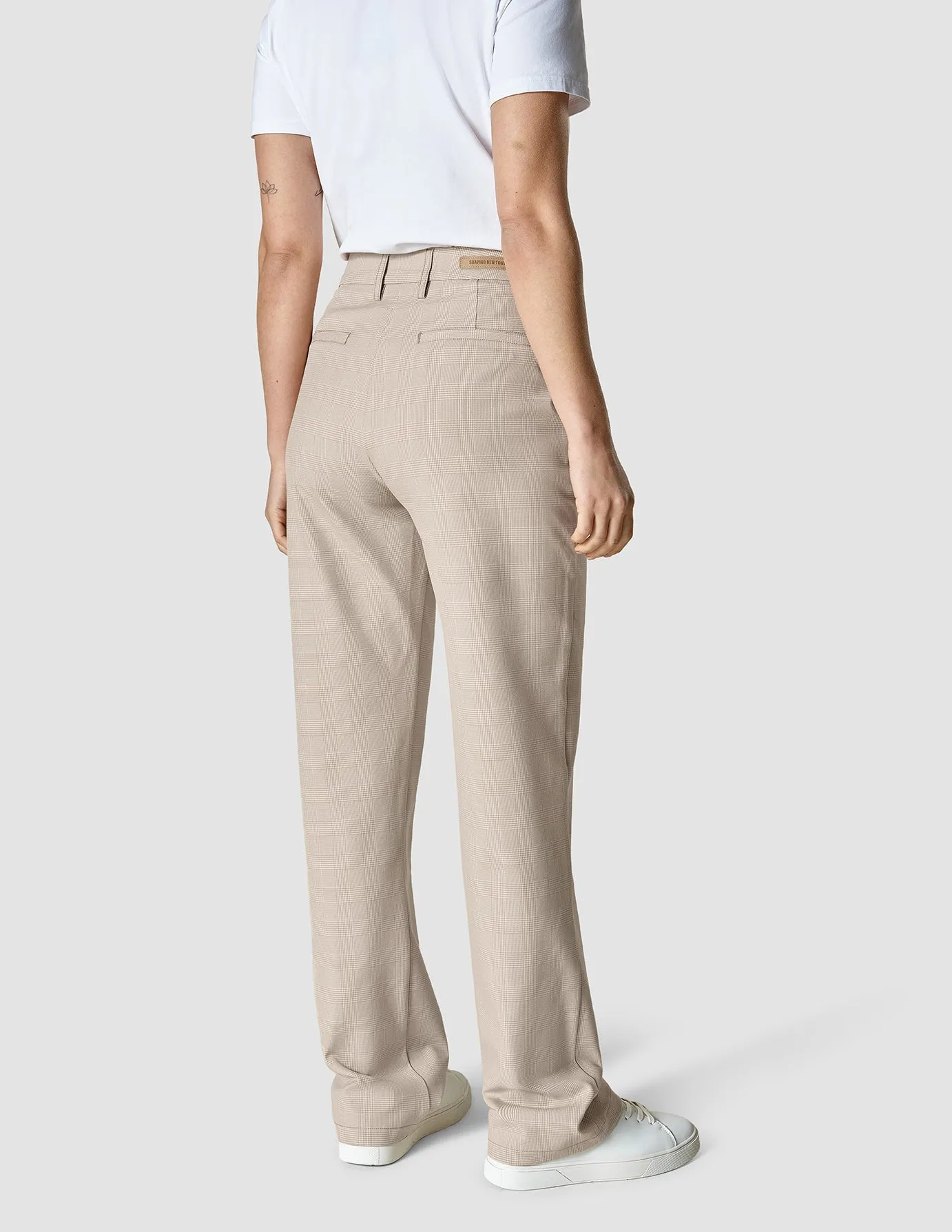 Essential Pants Straight Toffee Check sold by Shaping New Tomorrow product image thumbnail 4