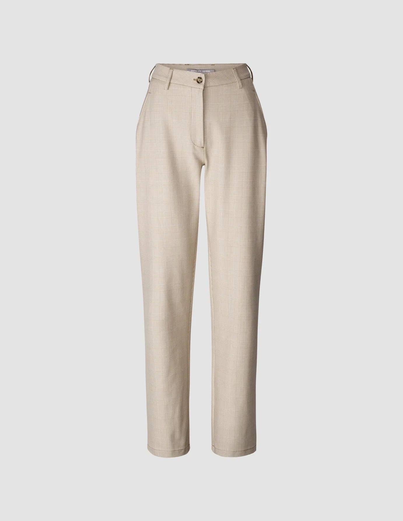 Essential Pants Straight Toffee Check sold by Shaping New Tomorrow product image thumbnail 3
