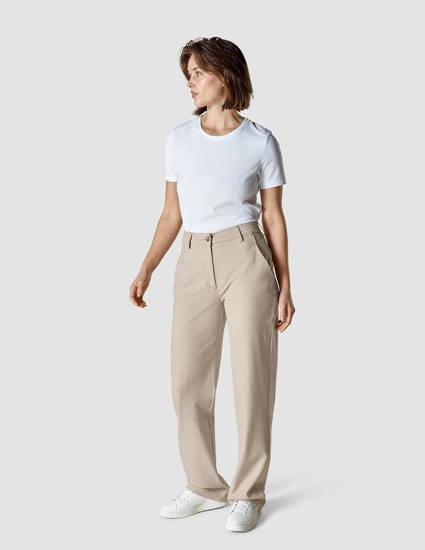 Essential Pants Straight Toffee Check sold by Shaping New Tomorrow product image thumbnail 2