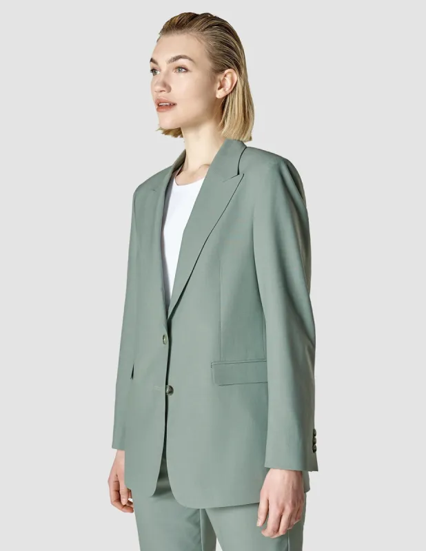 Essential Blazer Calm Green Melange sold by Shaping New Tomorrow