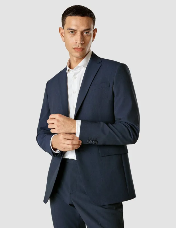 Essential Blazer Navy Melange Slim sold by Shaping New Tomorrow