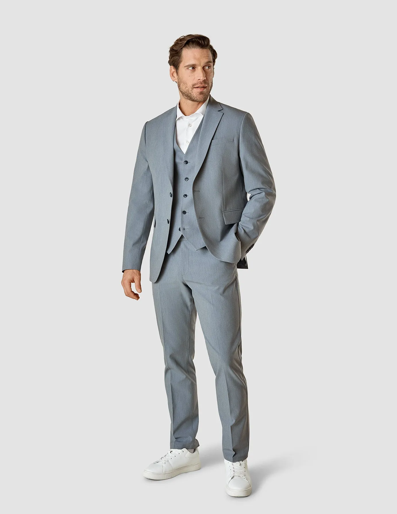 Essential Vest Light Blue Melange sold by Shaping New Tomorrow product image thumbnail 2