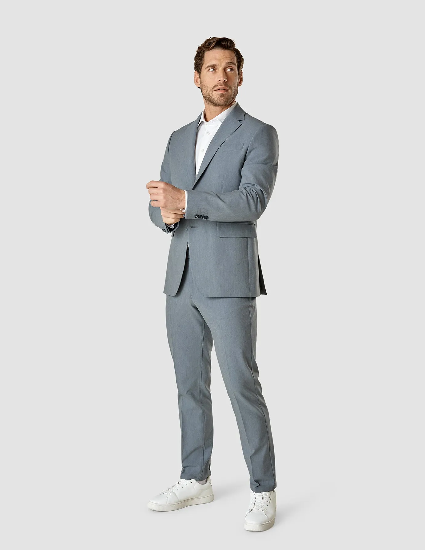 Essential Blazer Light Blue Melange Regular sold by Shaping New Tomorrow product image thumbnail 2