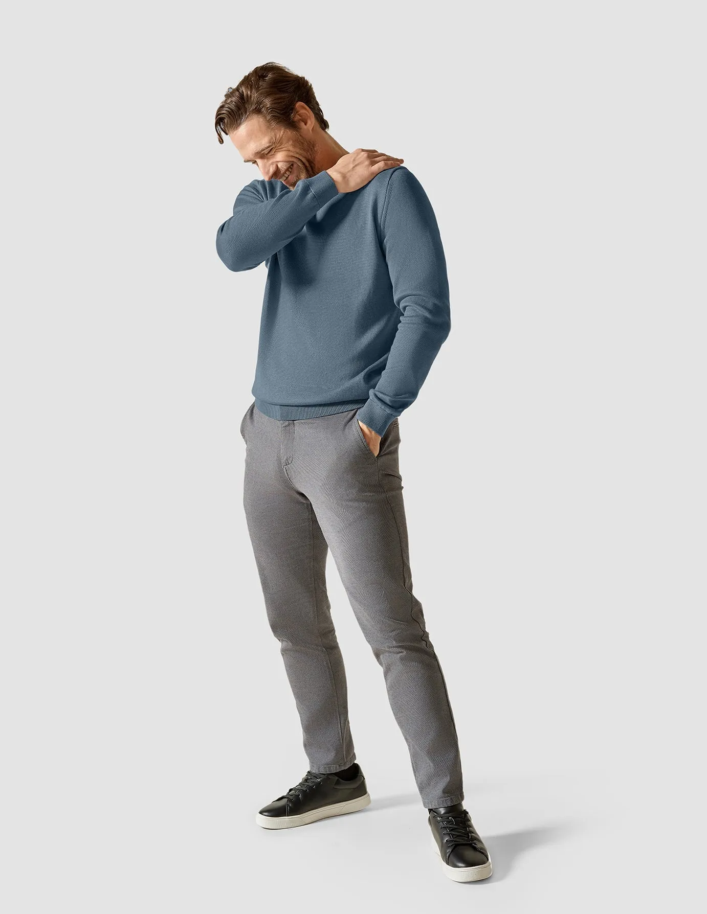 Fine Knit Crewneck Blue Mirage sold by Shaping New Tomorrow product image thumbnail 2