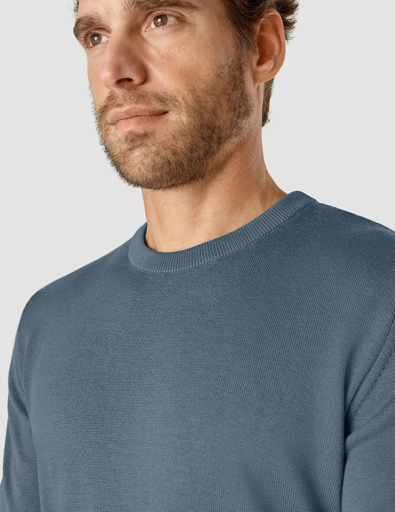 Fine Knit Crewneck Blue Mirage sold by Shaping New Tomorrow product image thumbnail 5