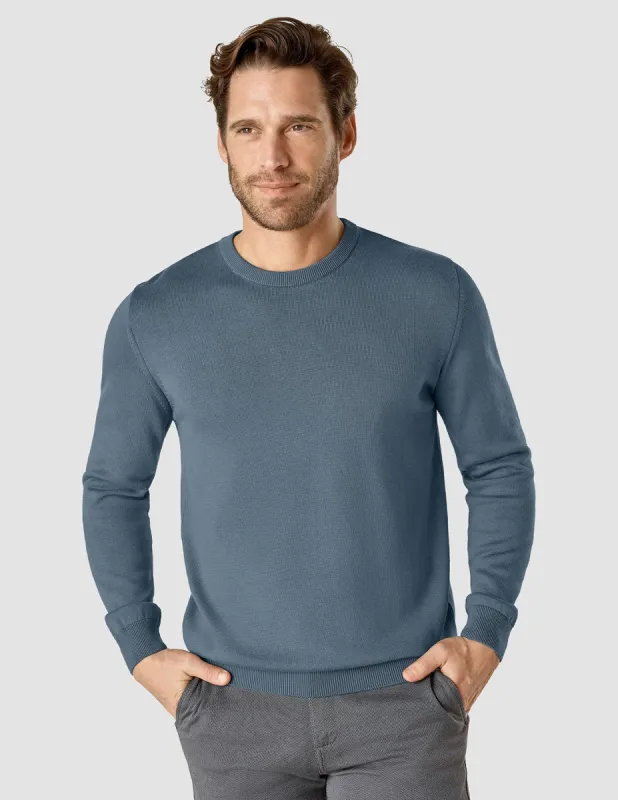 Fine Knit Crewneck Blue Mirage sold by Shaping New Tomorrow