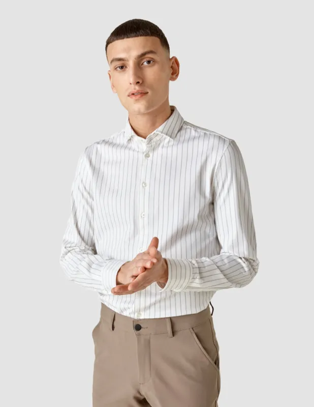 Classic Shirt Limestone Stripes Slim sold by Shaping New Tomorrow