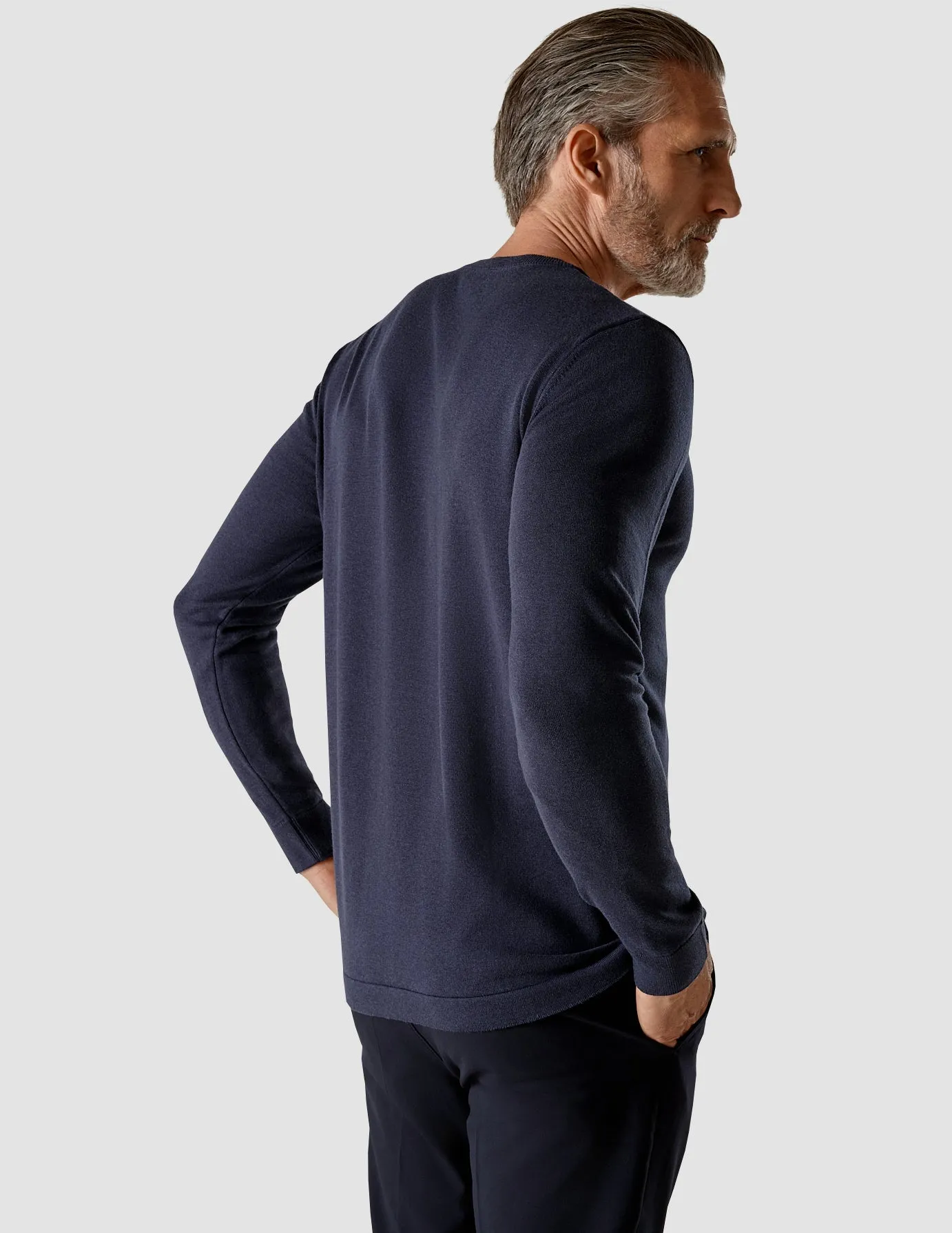 Fine Knit Crewneck Navy sold by Shaping New Tomorrow product image thumbnail 4