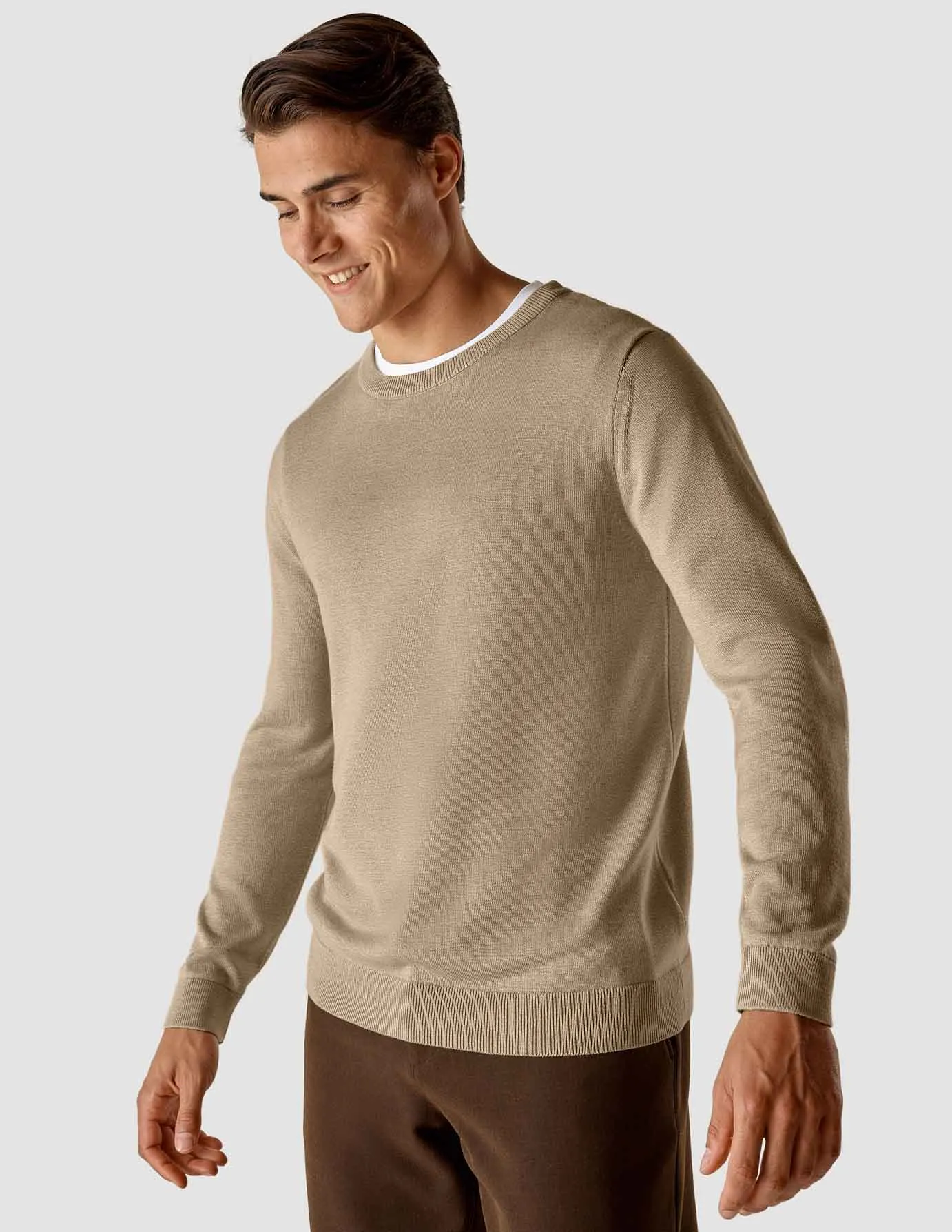 Fine Knit Crewneck Khaki Molinaire sold by Shaping New Tomorrow