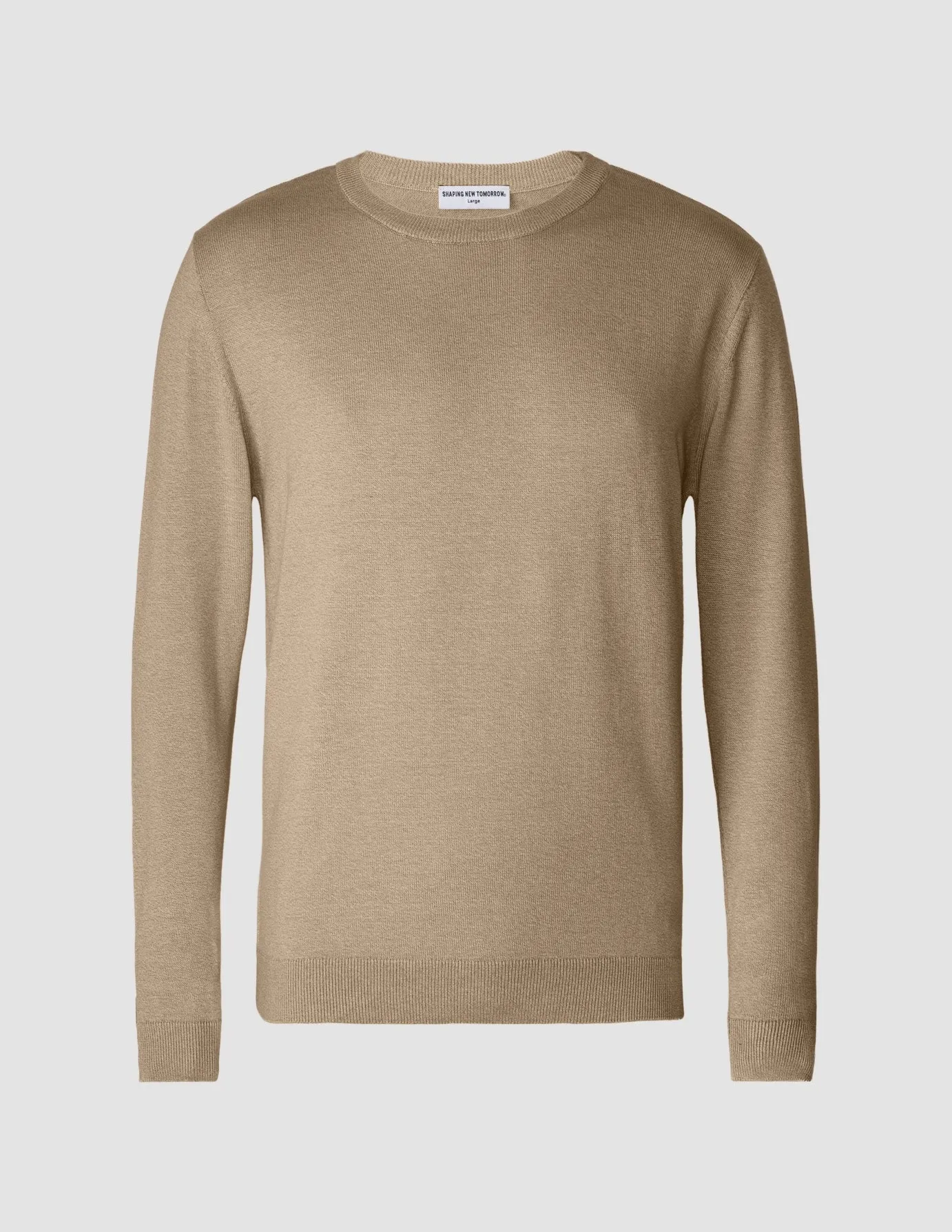 Fine Knit Crewneck Khaki Molinaire sold by Shaping New Tomorrow product image thumbnail 3