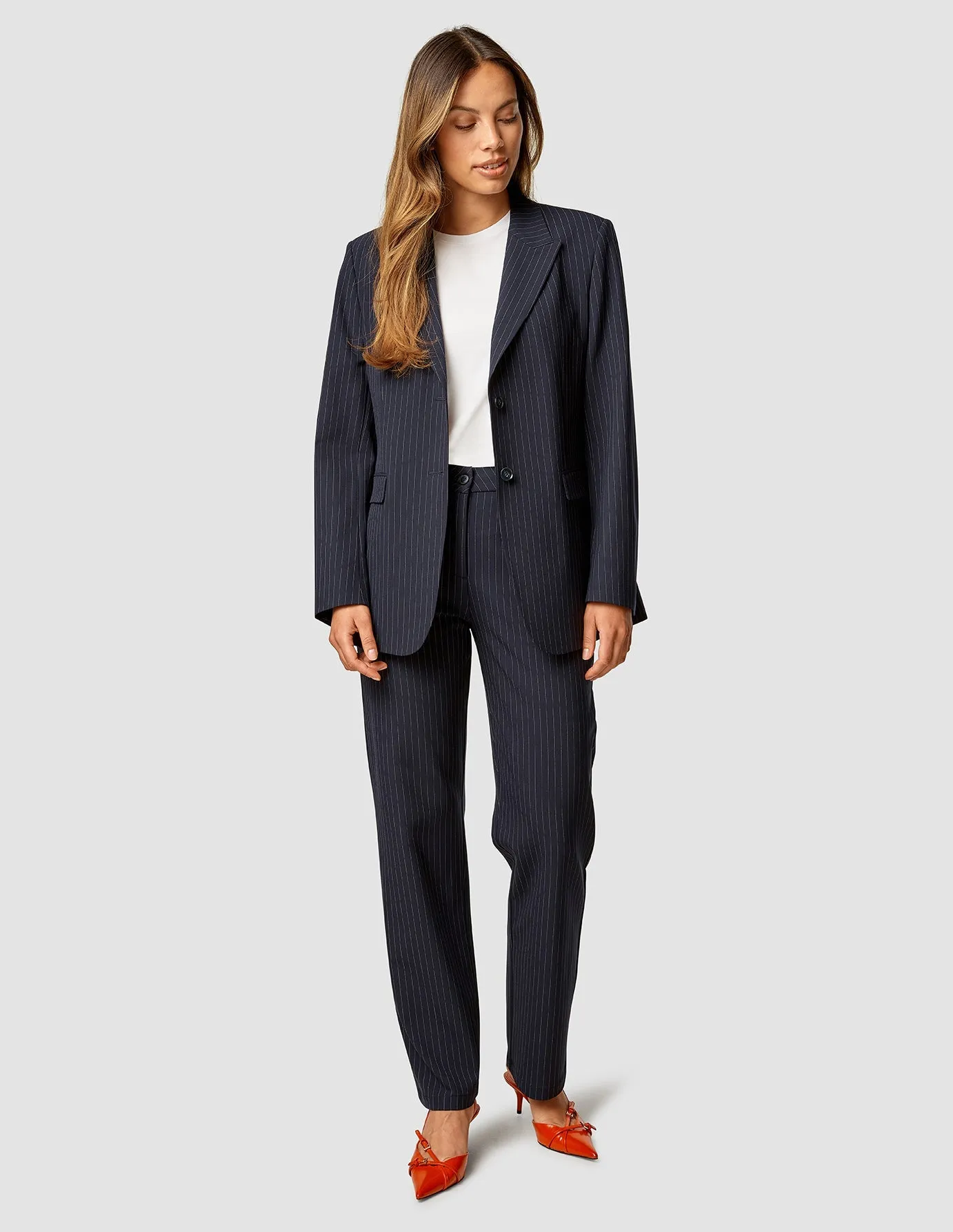 Essential Blazer Navy Pinstripe sold by Shaping New Tomorrow product image thumbnail 4