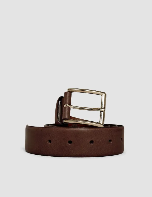 Elastic Leather Belt Dark Brown sold by Shaping New Tomorrow