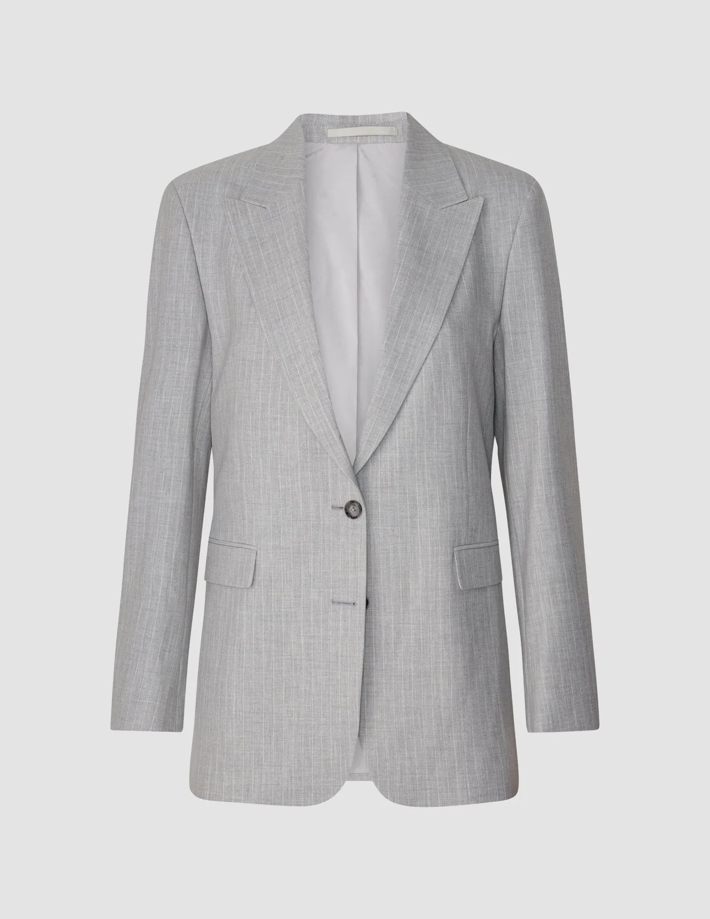 Essential Suit Tapered Light Grey Pinstriped sold by Shaping New Tomorrow product image thumbnail 3