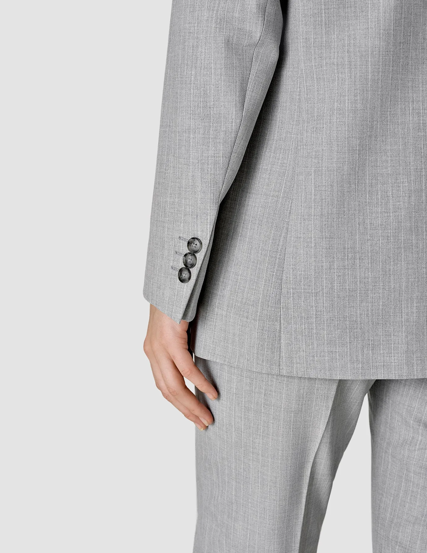Essential Suit Tapered Light Grey Pinstriped sold by Shaping New Tomorrow product image thumbnail 5
