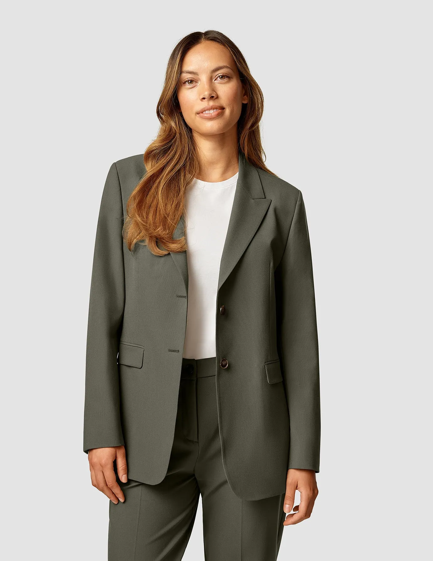 Essential Blazer Dark Olive sold by Shaping New Tomorrow