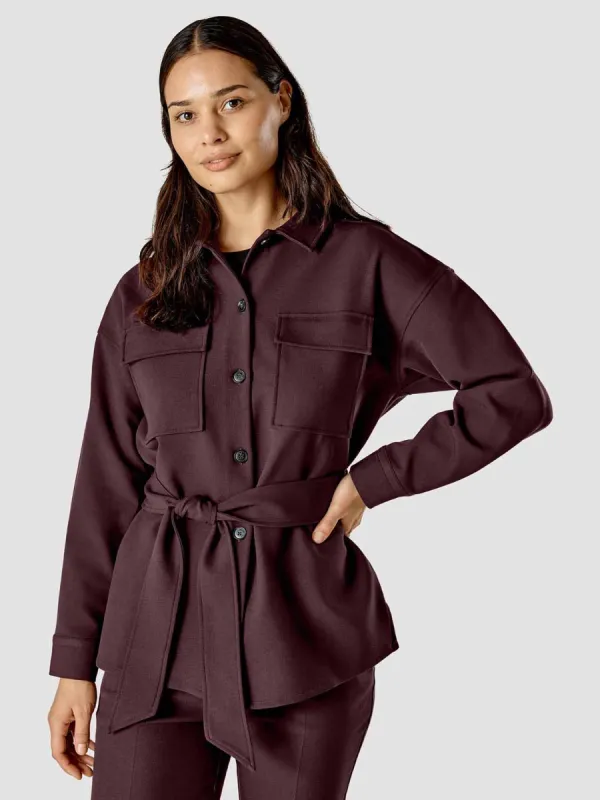 Belted Overshirt Pinot Noir sold by Shaping New Tomorrow