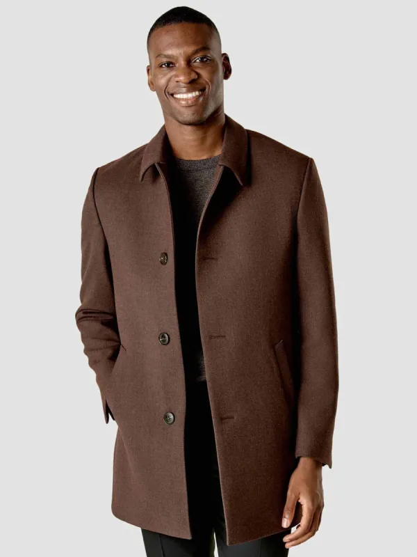 Wool Coat Brown Melange sold by Shaping New Tomorrow