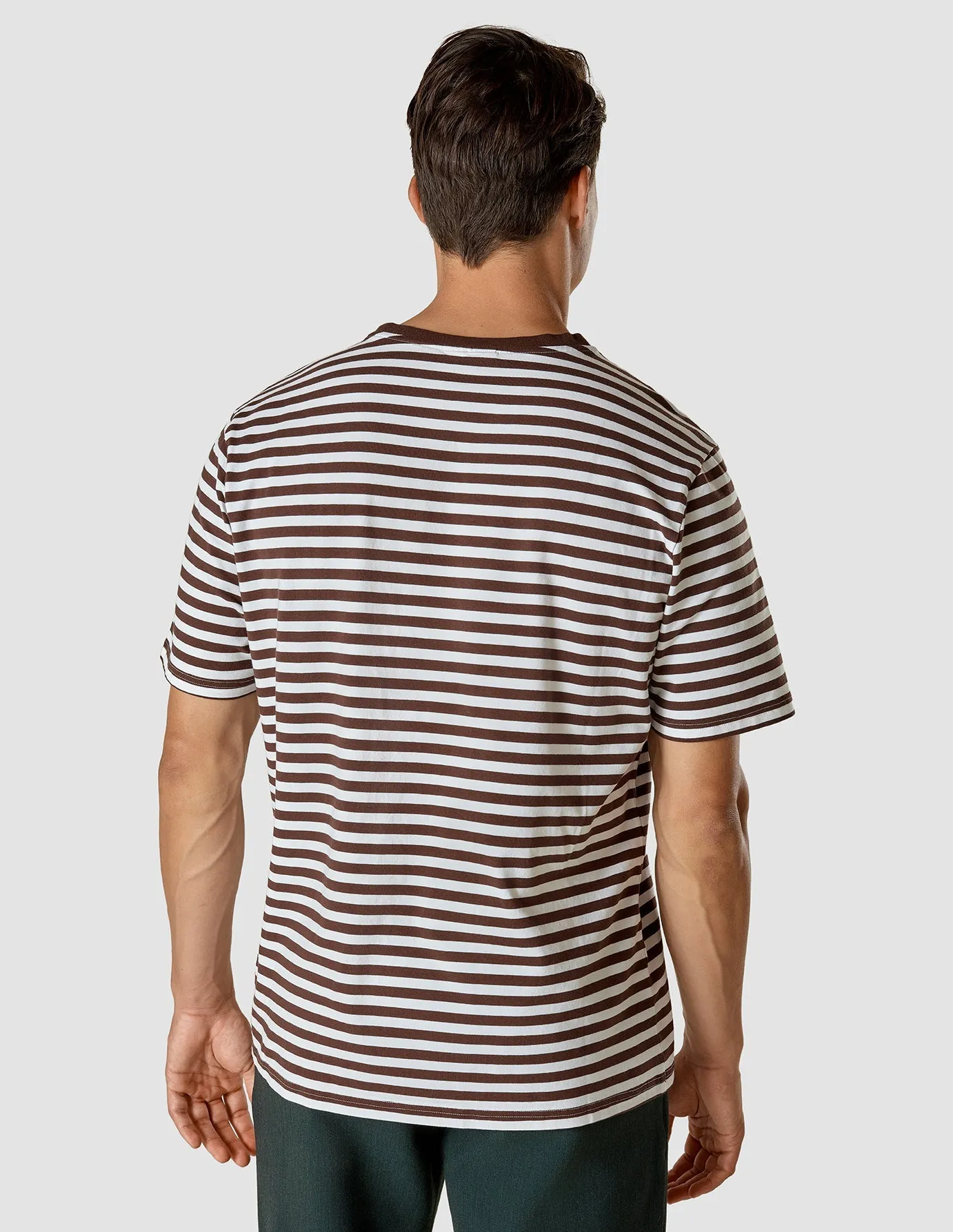 Striped Supima T-shirt Box Fit Espresso sold by Shaping New Tomorrow product image thumbnail 4