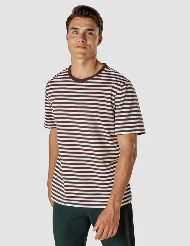 Striped Supima T-shirt Box Fit Espresso sold by Shaping New Tomorrow