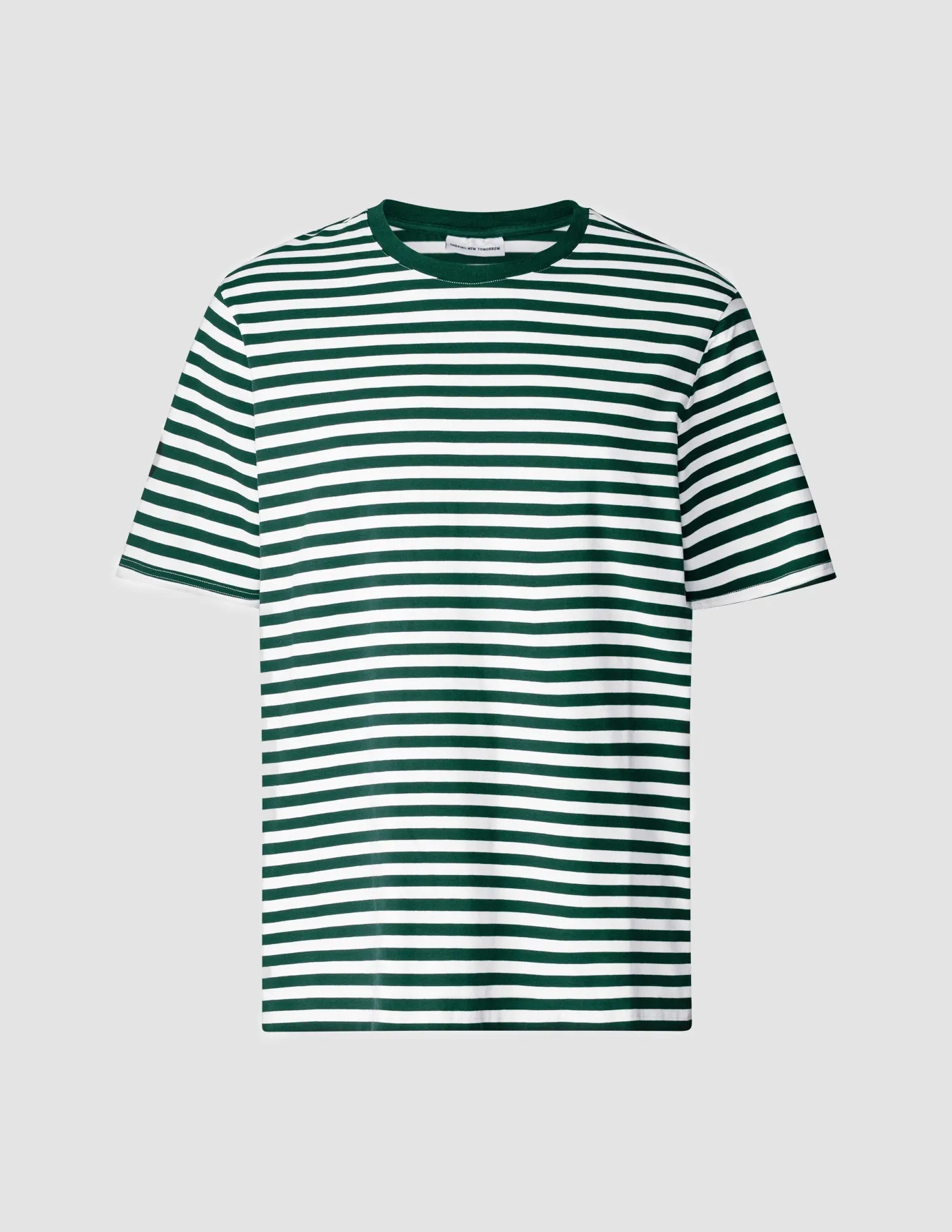 Striped Supima T-shirt Box Fit Forest Green sold by Shaping New Tomorrow product image thumbnail 3