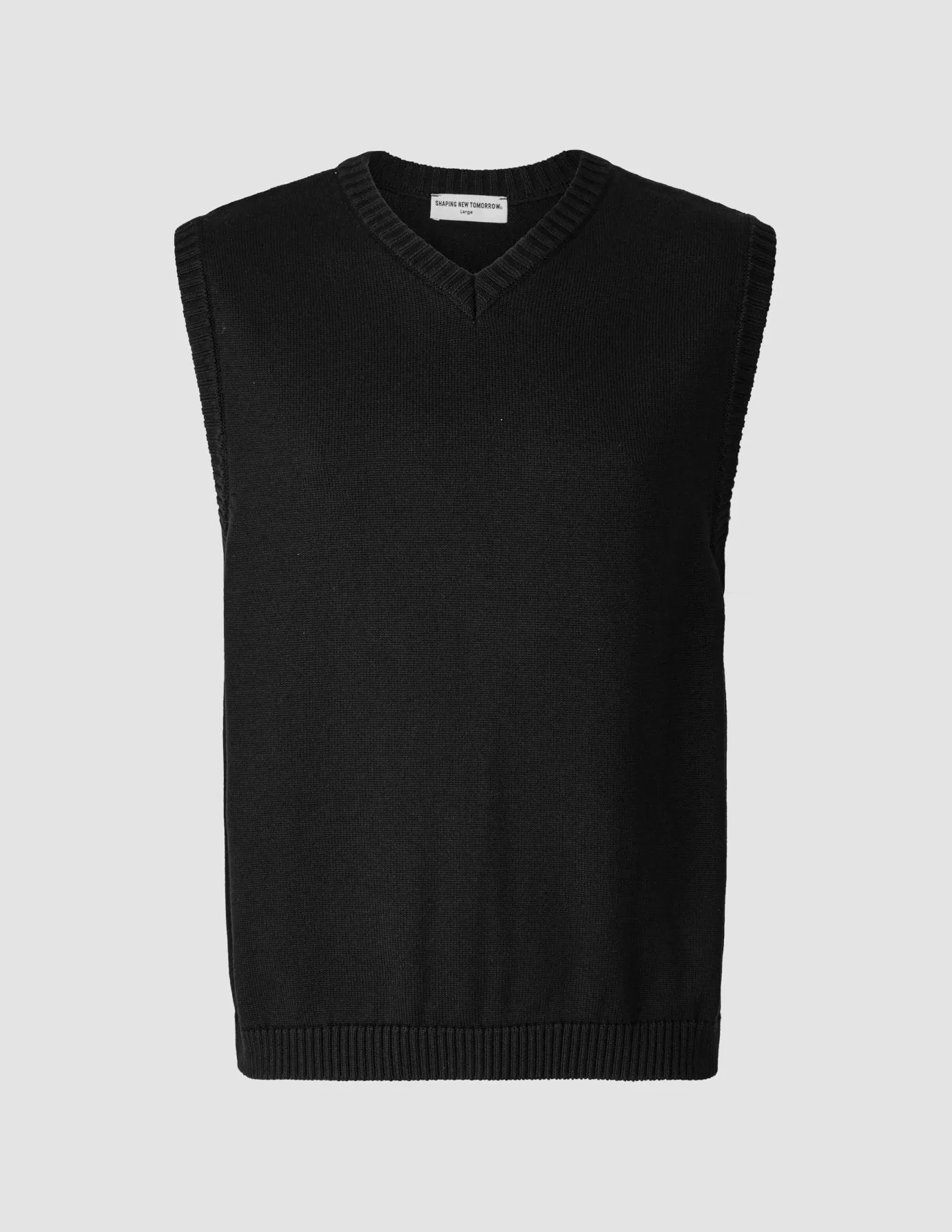 Heavy Knit Vest Black sold by Shaping New Tomorrow product image thumbnail 3