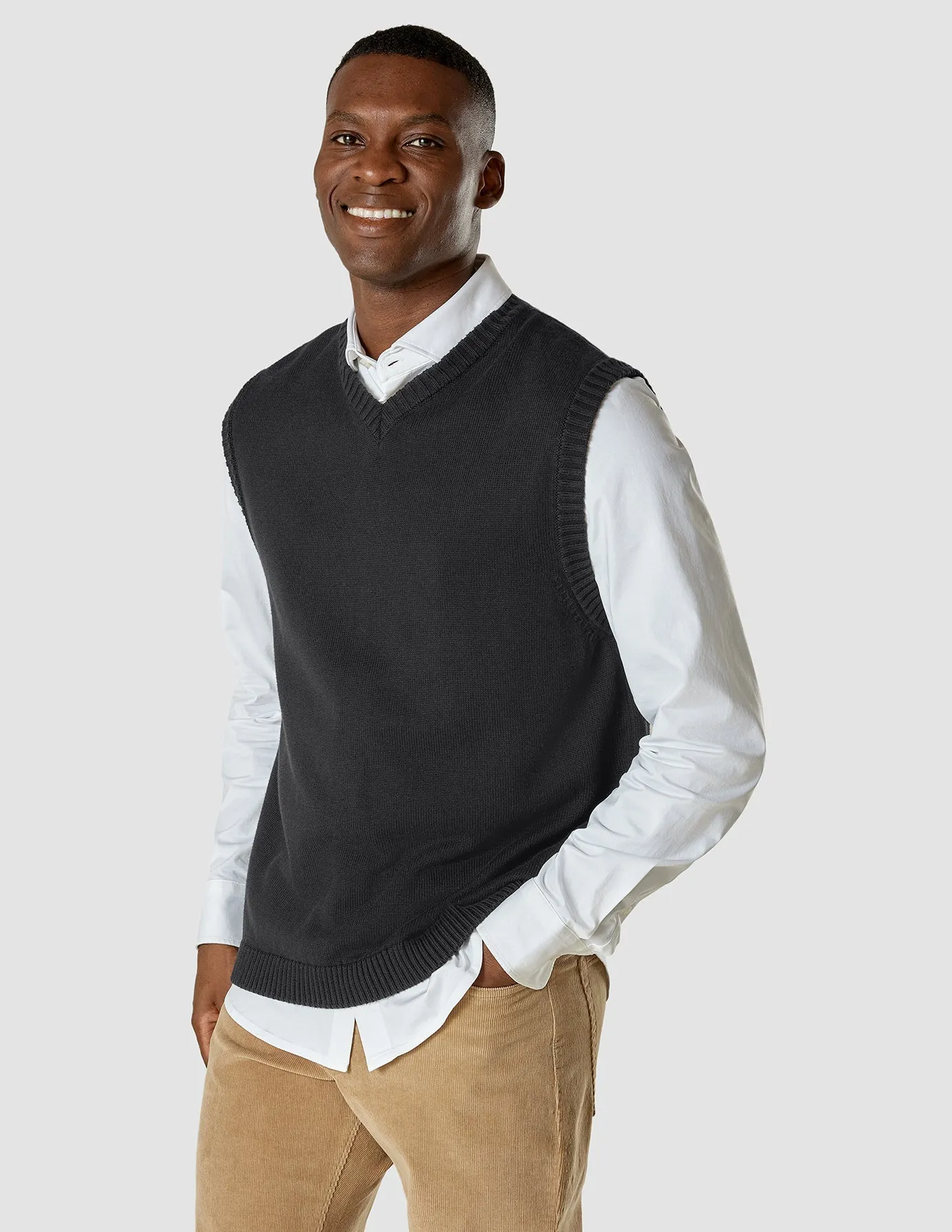 Heavy Knit Vest Black sold by Shaping New Tomorrow