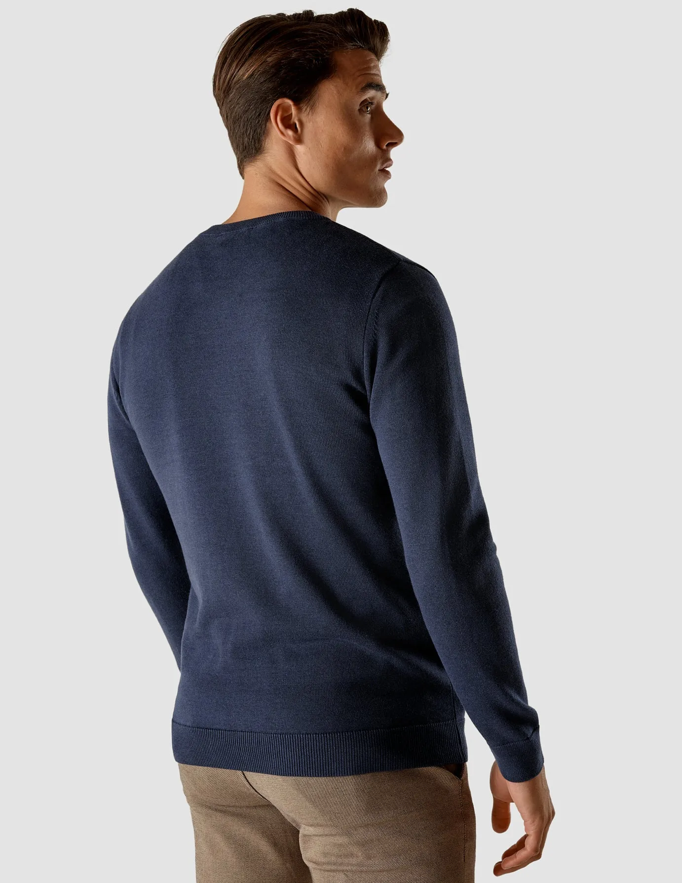 Fine Knit V-neck Navy sold by Shaping New Tomorrow product image thumbnail 5