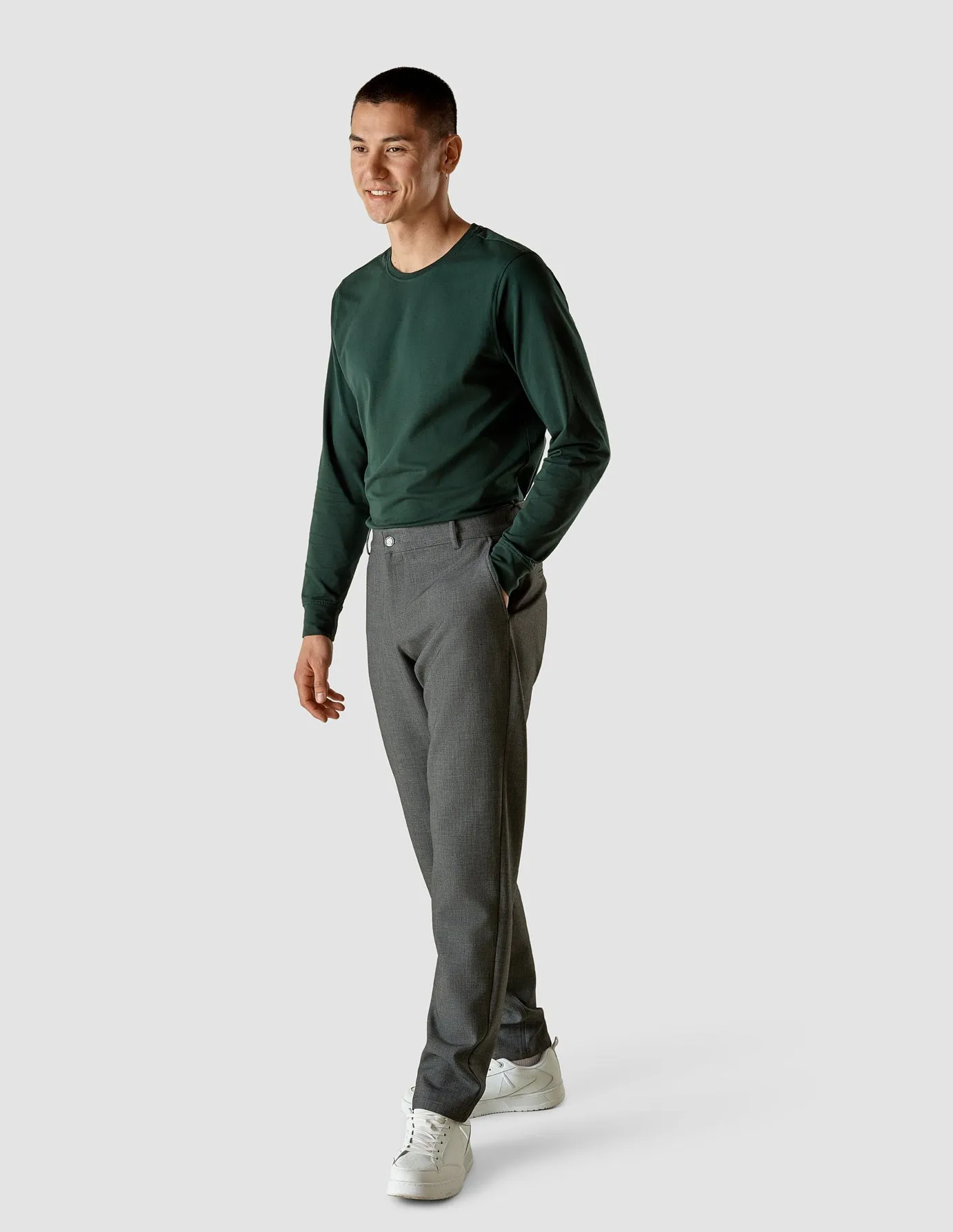 Heavy Edition Pants Slim Dark Grey Melange sold by Shaping New Tomorrow product image thumbnail 2