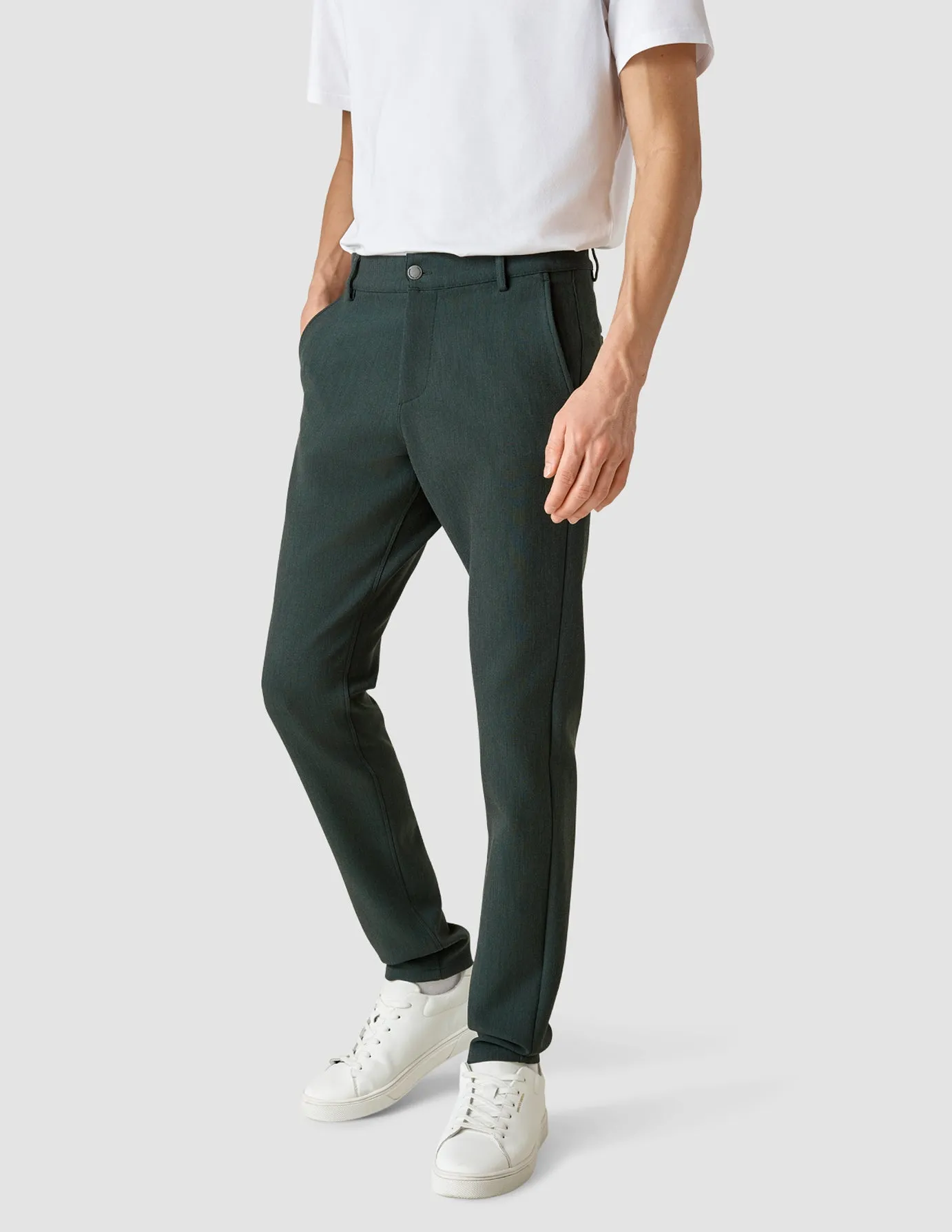 Heavy Edition Pants Slim Deep Green Melange 2.0 sold by Shaping New Tomorrow