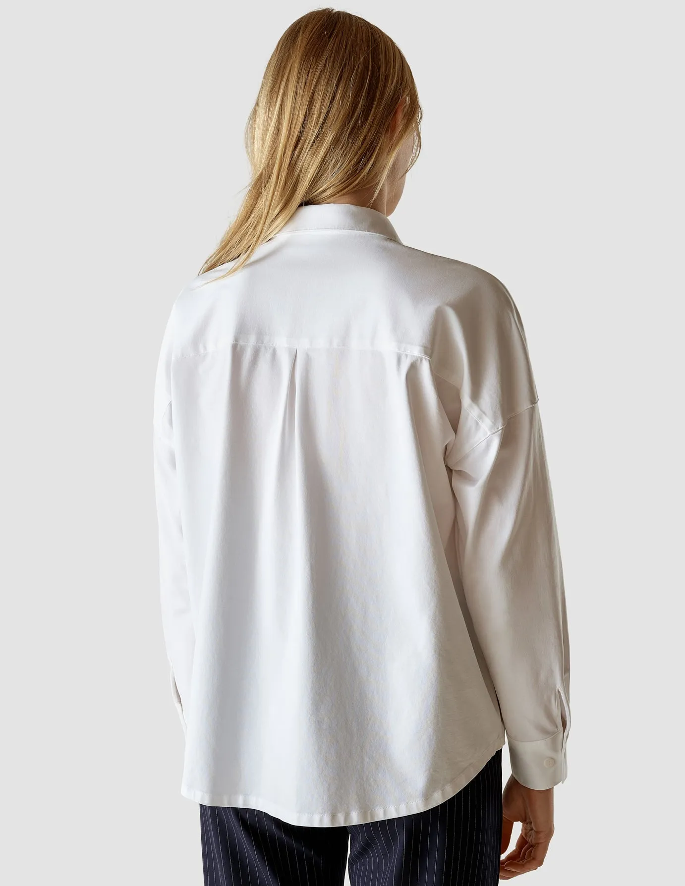 Oversized Long Sleeve Shirt White sold by Shaping New Tomorrow product image thumbnail 4