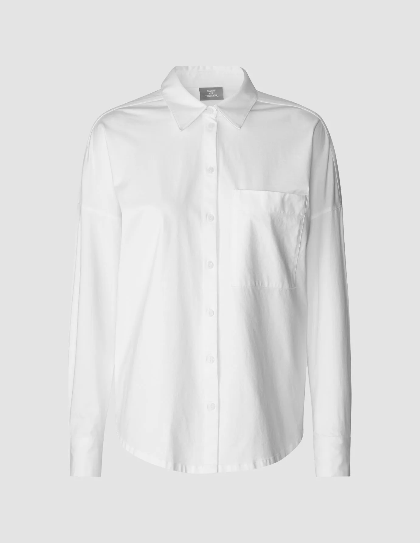 Oversized Long Sleeve Shirt White sold by Shaping New Tomorrow product image thumbnail 3