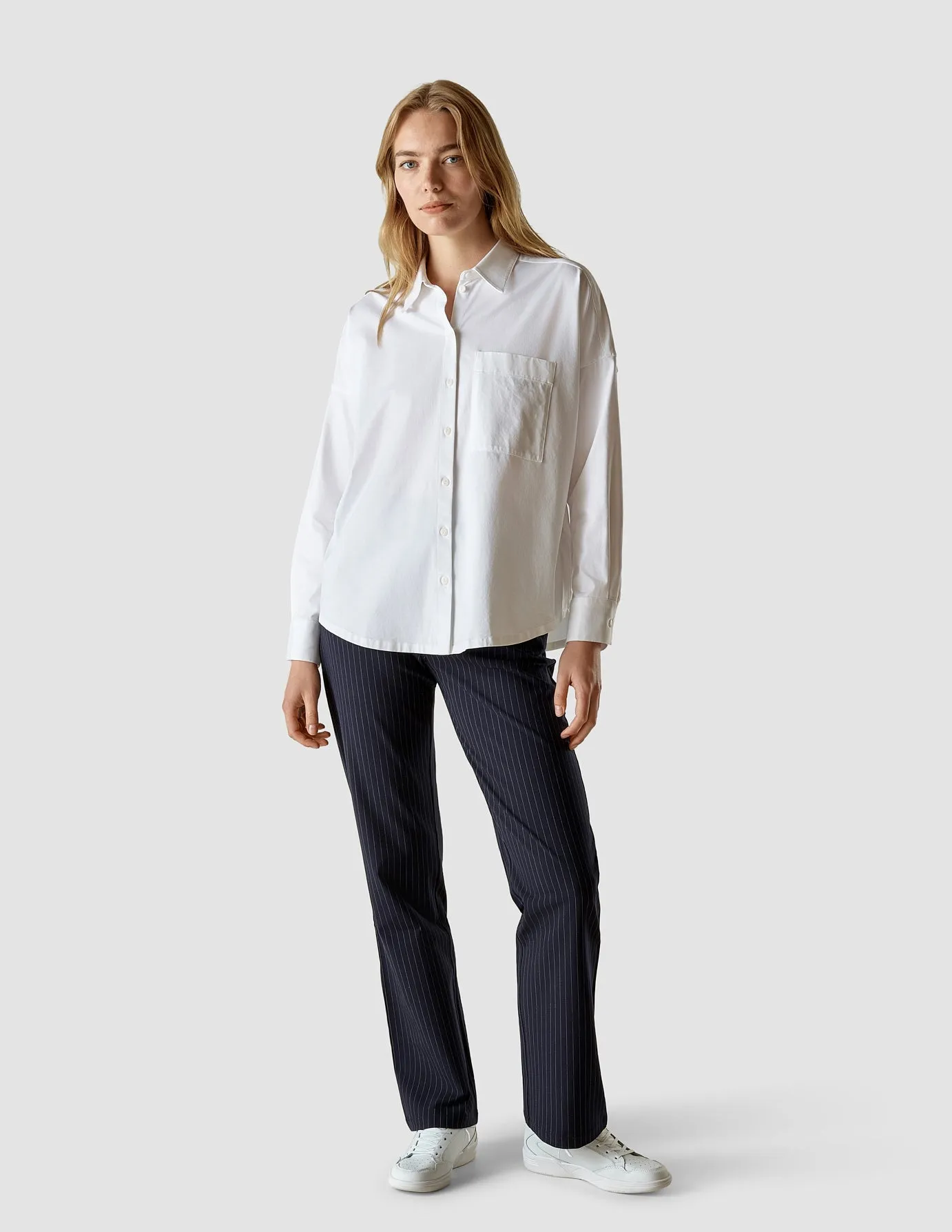 Oversized Long Sleeve Shirt White sold by Shaping New Tomorrow product image thumbnail 2