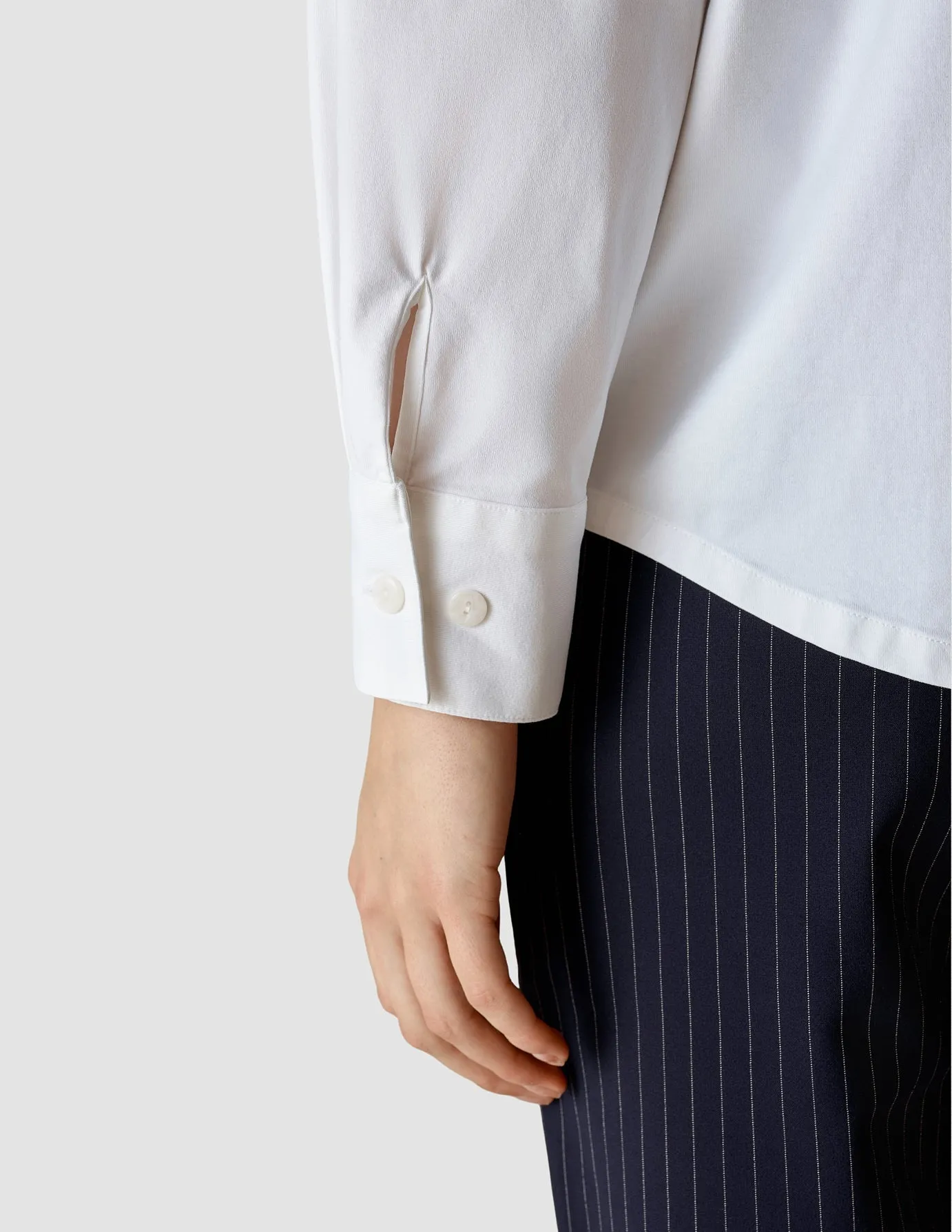 Oversized Long Sleeve Shirt White sold by Shaping New Tomorrow product image thumbnail 5