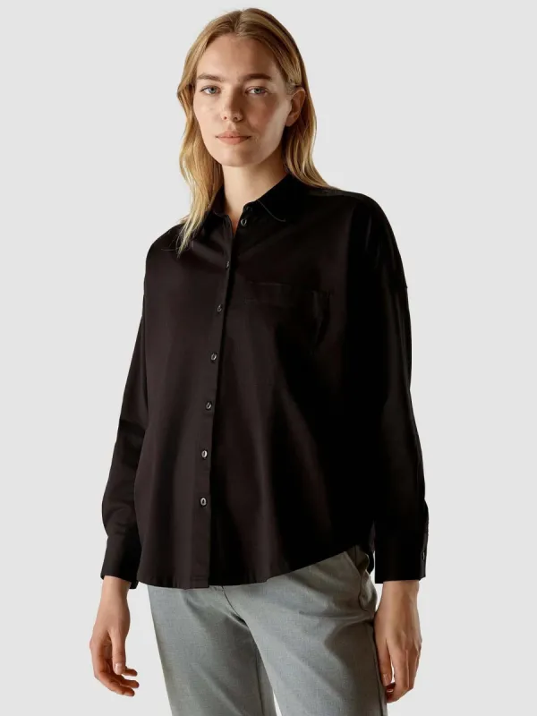 Oversized Long Sleeve Shirt Black sold by Shaping New Tomorrow