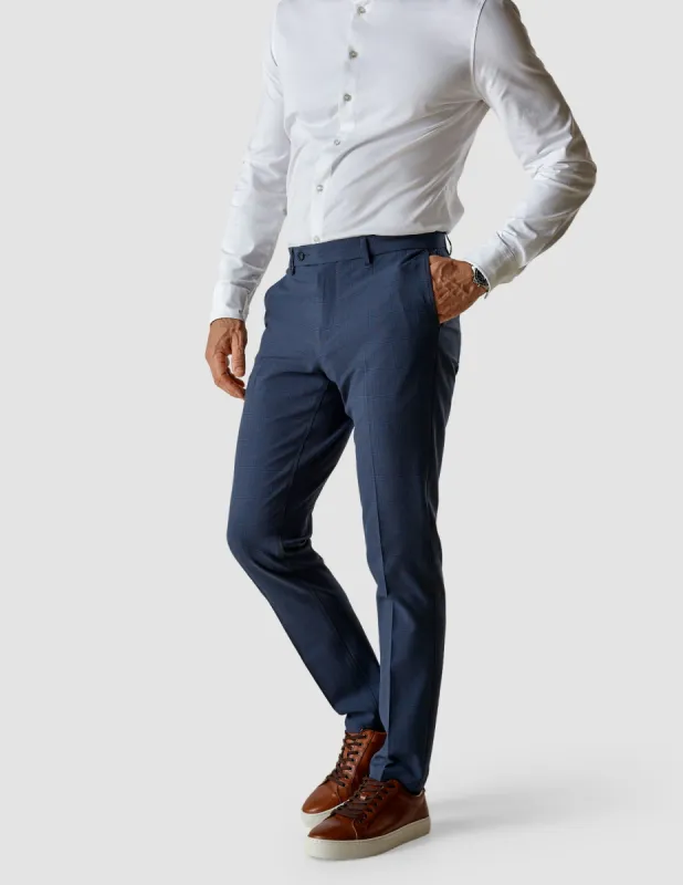 Essential Suit Pants Slim Royal Blue Check sold by Shaping New Tomorrow