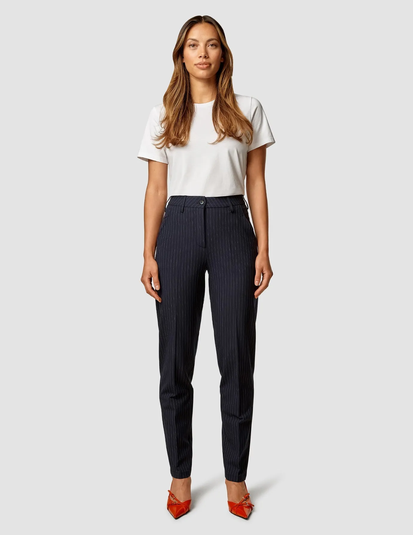 Essential Pants Tapered Navy Pinstripe sold by Shaping New Tomorrow product image thumbnail 2