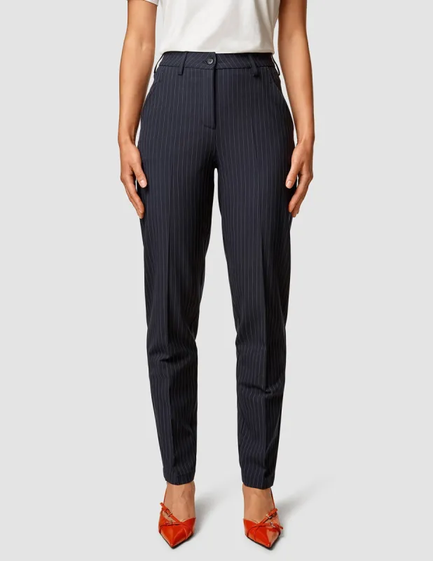 Essential Pants Tapered Navy Pinstripe sold by Shaping New Tomorrow