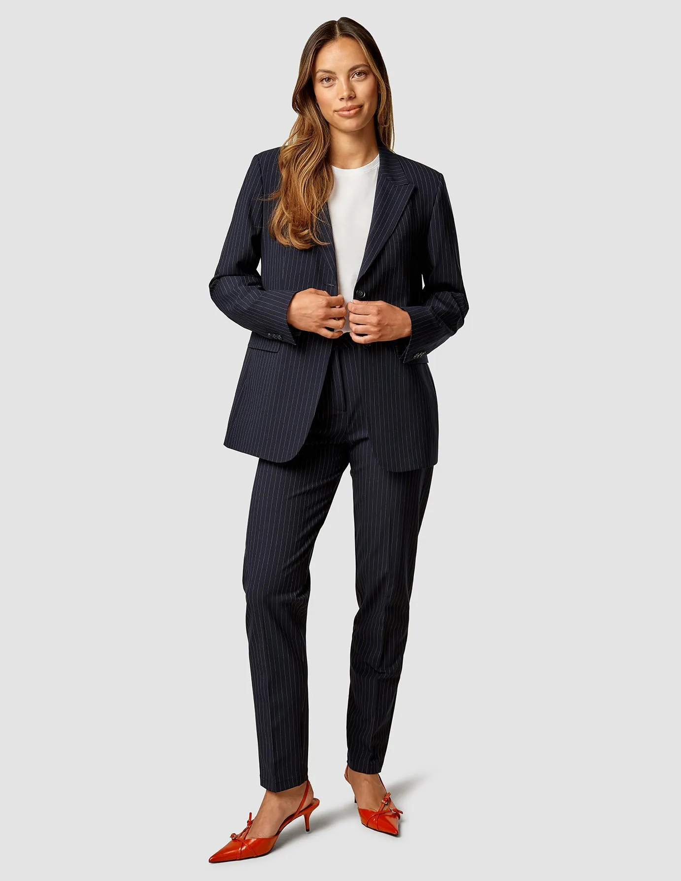 Essential Pants Tapered Navy Pinstripe sold by Shaping New Tomorrow product image thumbnail 4