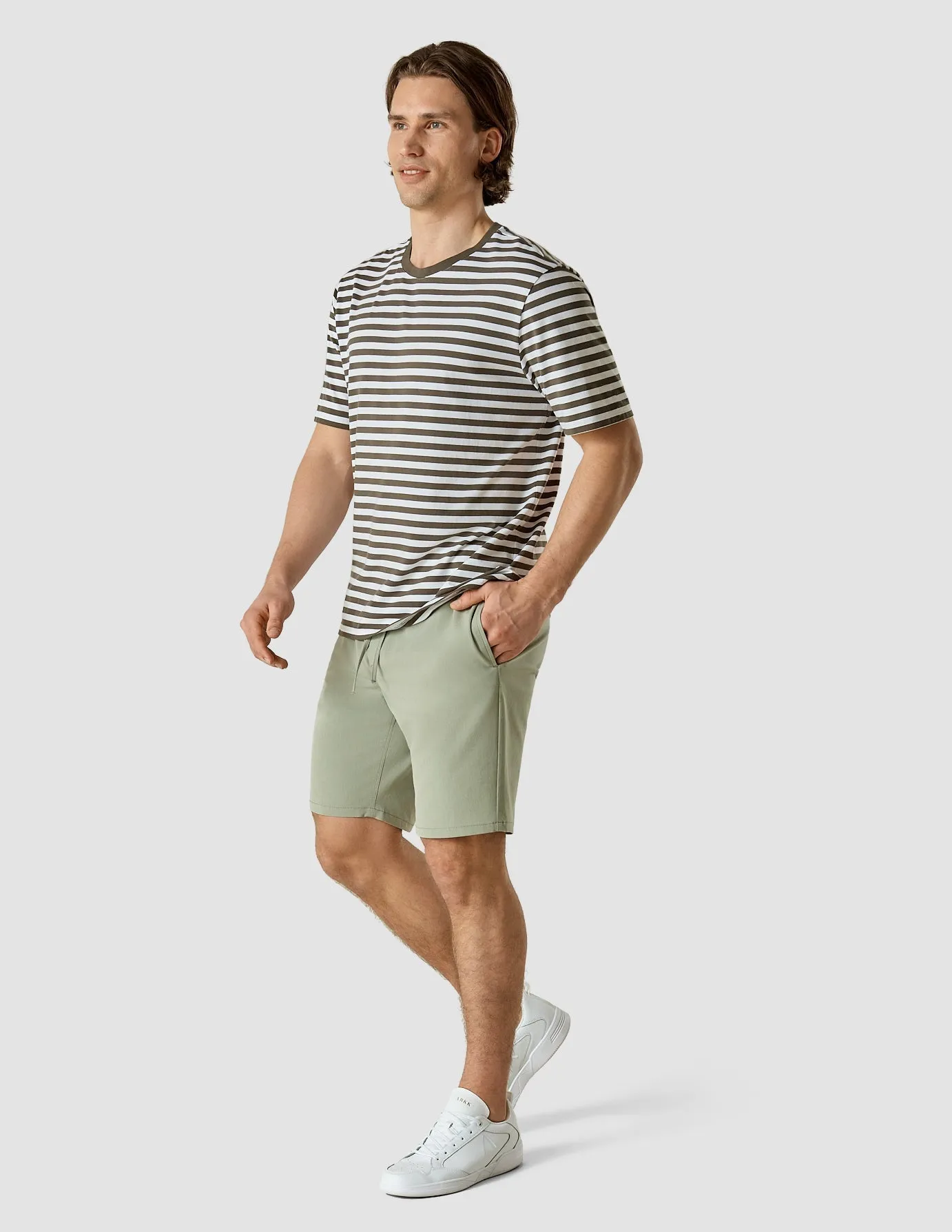 Striped Supima T-Shirt Box Fit Urban Green sold by Shaping New Tomorrow product image thumbnail 2