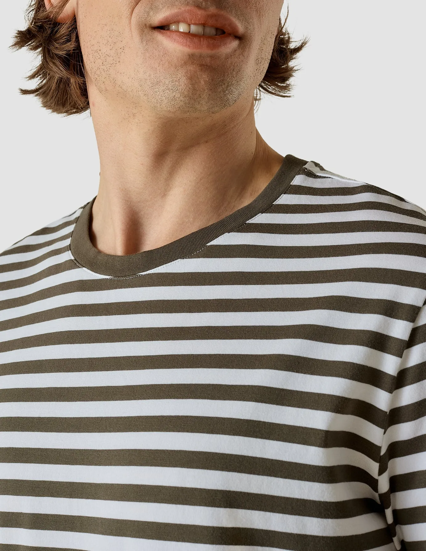 Striped Supima T-Shirt Box Fit Urban Green sold by Shaping New Tomorrow product image thumbnail 5