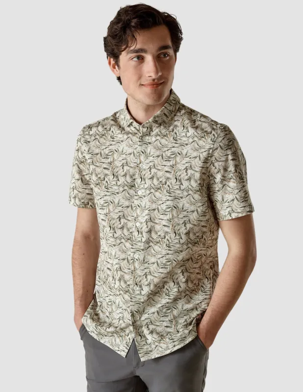 Classic Short-Sleeved Patterned Shirt Dried Leaves sold by Shaping New Tomorrow
