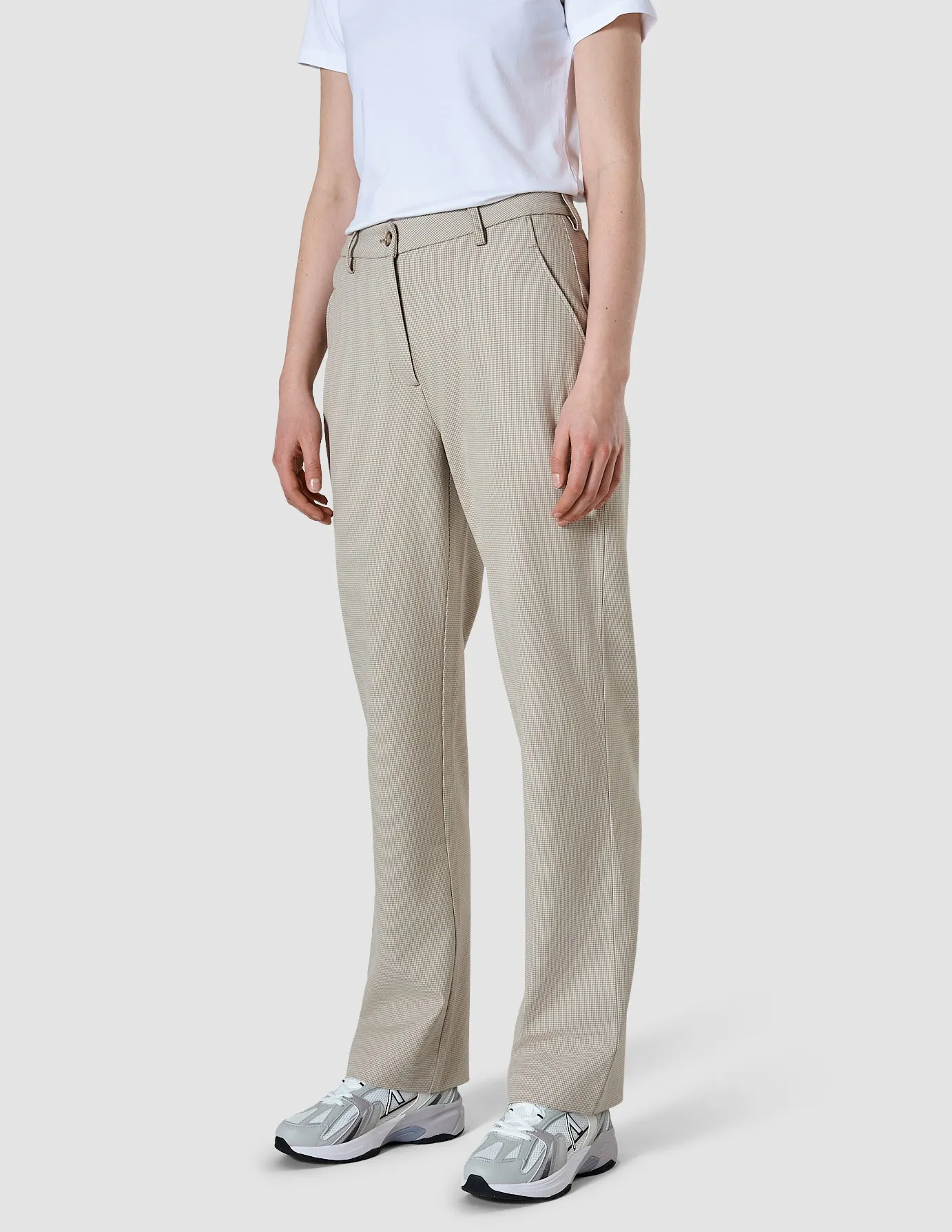 Essential Pants Straight Petite Check sold by Shaping New Tomorrow