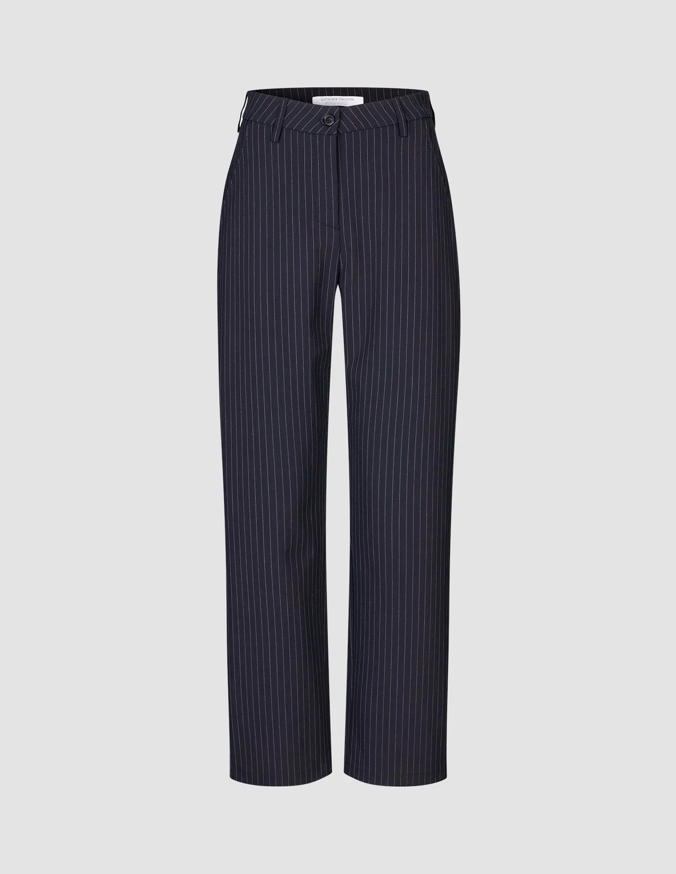 Essential Pants Straight Navy Pinstripe sold by Shaping New Tomorrow product image thumbnail 3