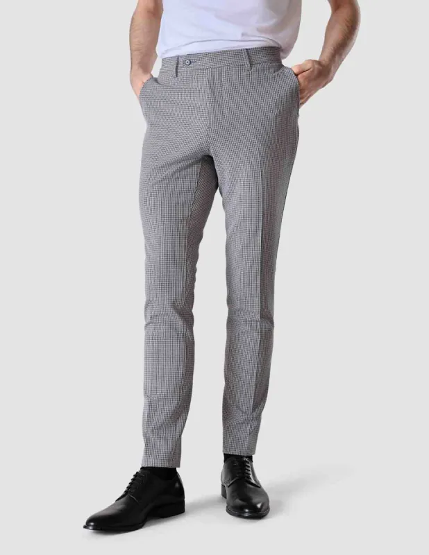 Essential Suit Pants Slim Duo Check Blue sold by Shaping New Tomorrow