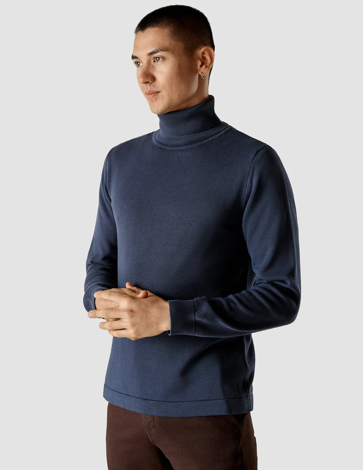 Fine Knit Turtleneck Navy sold by Shaping New Tomorrow